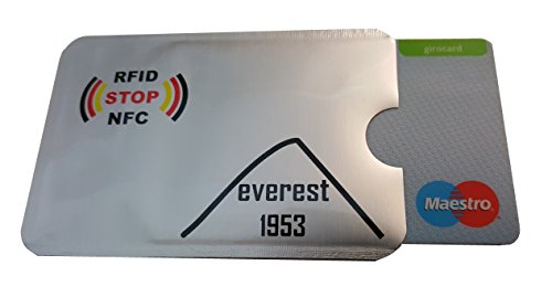 Preisvergleich Produktbild everest1953 4 Stück RFID NFC Blocker Ausweis Bankdaten Schutzhülle Kreditkartenhülle