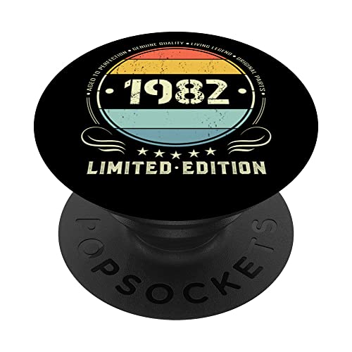 1982 edición limitada 1982 cumpleaños Popsocket para mujeres y hombres PopSockets PopGrip Intercambiable