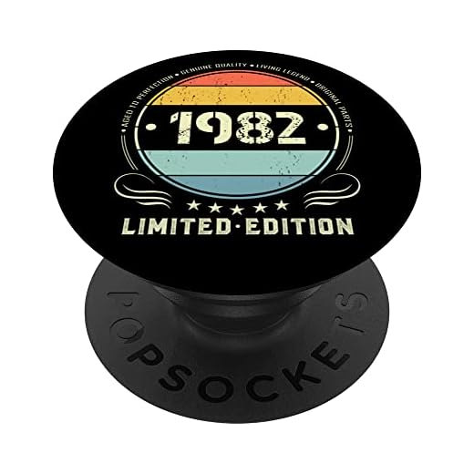 1982 edición limitada 1982 cumpleaños Popsocket para mujeres y hombres PopSockets PopGrip Intercambiable