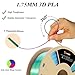 LOVOON 3D Printer Filament, Tricolor PLA Filament 1.75mm Silk Rainbow Filament Green-Red-Blue, 3D Printing Accessories PLA Filament Multicolor, Dimensional Accuracy +/-0.02mm, 2.2lbs/Spool