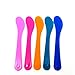 Ciieeo 10Pcs Cosmetic Spatulas Disposable Makeup Facial Sticks Makeup Tools Spoon Spatula for Mixing and Sampling (Random Color)