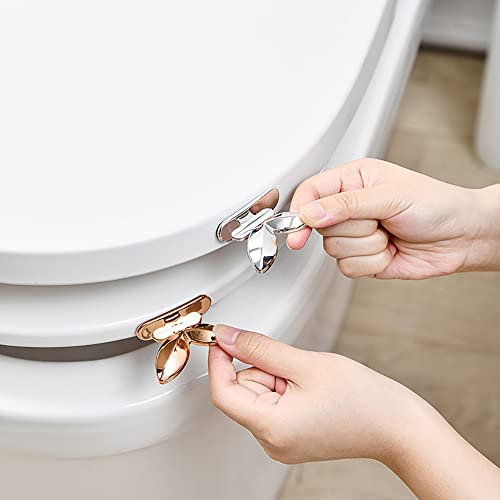 2Pcs Toilet Seat Lifter, Toilet Seat Handle Lifter Toilet Cover Lifter, Avoid Touching The Toilet Lid Lifting Fashionable Toilet Seat Lifter Bathroom Accessories (2Pcs Silver) #TOP14