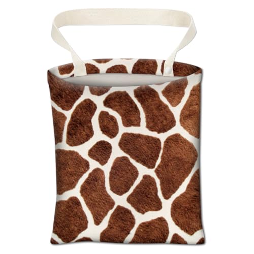 Image of Car Trash Can, Cute Car Trash Bag, Hanging Car Organizer and Storage Bag, Trash Bin for Car Accessories, Vehicle, Travelling, Camping Giraffe Skin Print