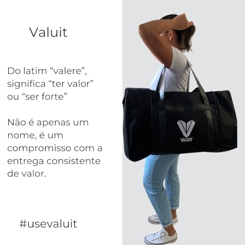 Bolsa Viagem Gigante Mala Sacola Reforçada Academia C68 x A38 x L35 Valuit Cores Bolso Lateral Largo