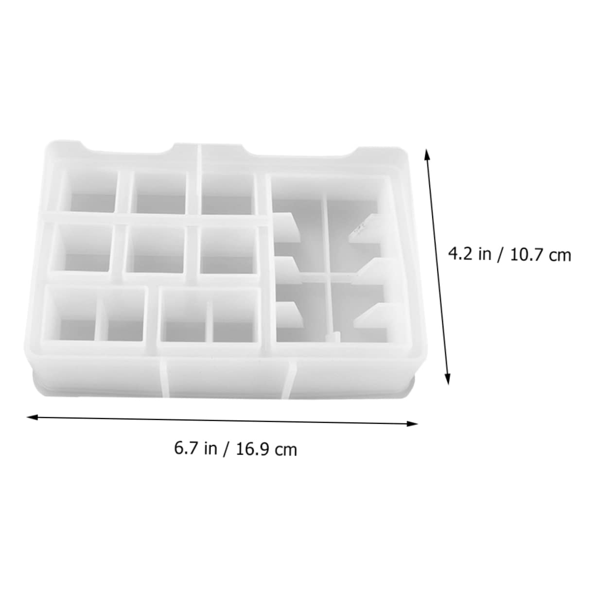 NUOBESTY 2piezas Molde De Silicona Diy Para Almacenamiento De Labiales Caja De Resina Multifuncional Herramientas De Manualidades Creativas Para Bricolaje y Personalizados