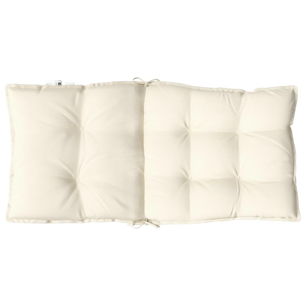 vidaXL Cojines para Silla con Respaldo bajo 4 uds Tela Oxford Crema