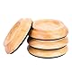 4 Stück Klavieruntersetzer, Holz Klavier Fuß Pads Piano Caster Cups Aufrechte Runde Klavier Fußpolster Buchenholz Untersetzer Tassen mit rutschfestem Eva-Schaum