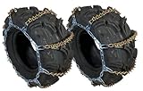 V-Bar ATV Tire Chains for 25x10-12, 25x11-12, 26x10-12 Tires, Heavy Duty Snow and Ice Traction Chains for ATVs and UTVs