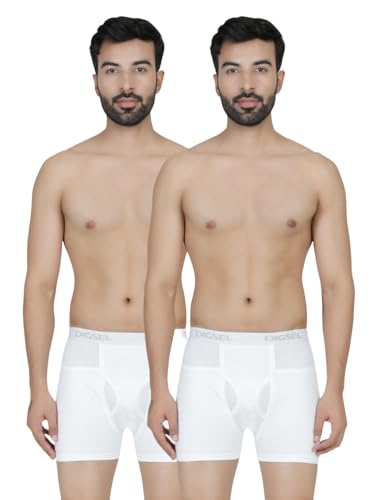 Image of 100% Combed Cotton Outer Elastic White Packet Trunks