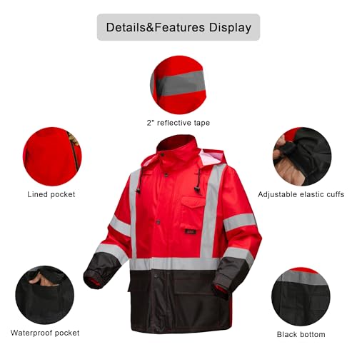 SRsafety Multi Color Premium Hooded Rain Coat4