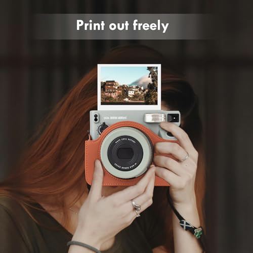 Funda protectora para cámara Fujifilm Instax Wide 400 retró marrón miniatura 7