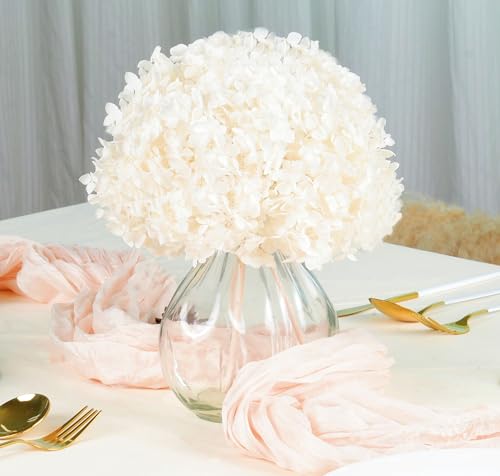Arreglo de Hortensias Secas en Jarrón de Vidrio miniatura 3