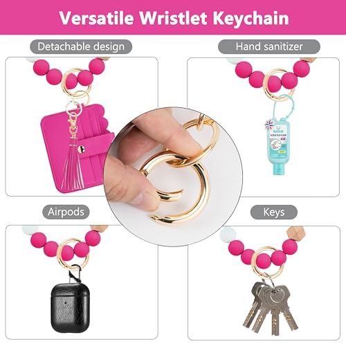 Image of Wristlet Wallet for Women with Keychain - RFID Card Holder Small Wallet Wristlet with Key Ring