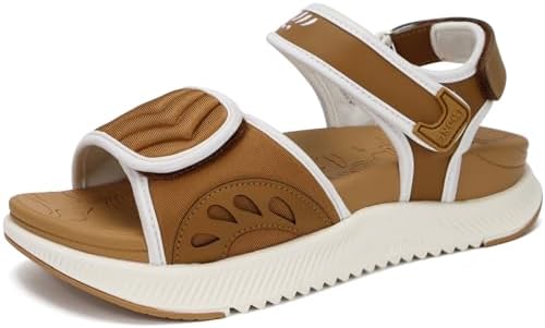 ONCAI Walking Sandals Women,Arch Support Hiking Sandals with Orthotic Outdoor Footbed for Plantar Fasciitis,Water Athletic Platform Sandalias Mujer with 3 Adjustable Strap (US Size 6-12)