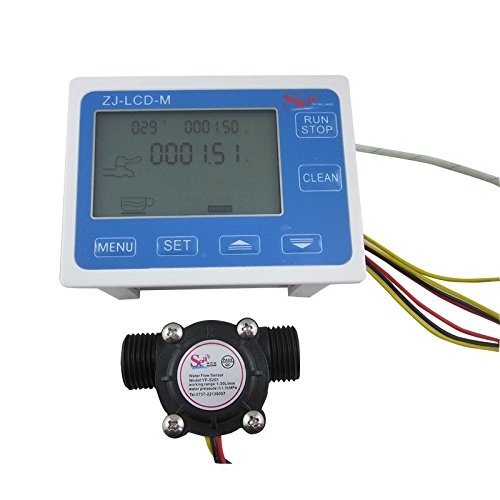DIGITEN G1/2" Flow Water Sensor Meter+Digital LCD Display Quantitative Control 1-30L/min