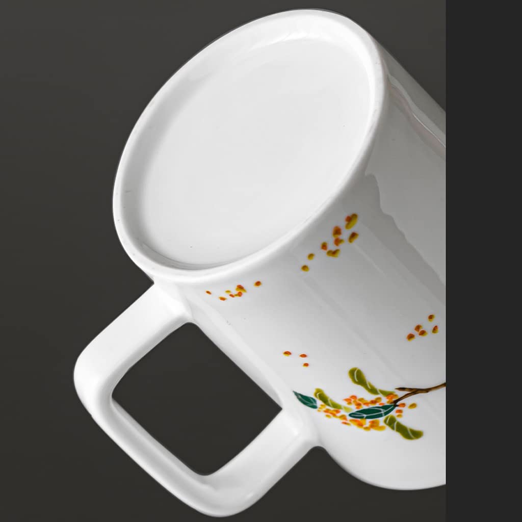Kaffeetasse Handgemalte Tasse Keramik Tasse Kaffeetasse Kreative Retro Großkapazität Teetasse geeignet for Blume Tee Latte Cappuccino Teetasse (Color : B)