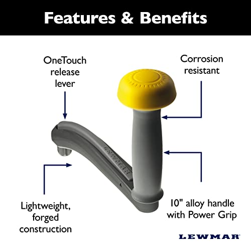 Manivelle de winch Lewmar One Touch Power Grip pour bloquer sans effort