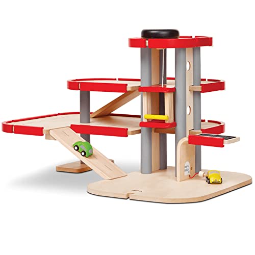 PlanToys Parkhaus für Kinder 3 jahre - Autobahn Kinder inkl. 2 Autos -...