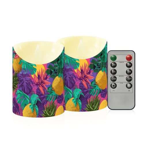 Velas sin llama coloridas de cera con temporizador remoto para decorar oficinas