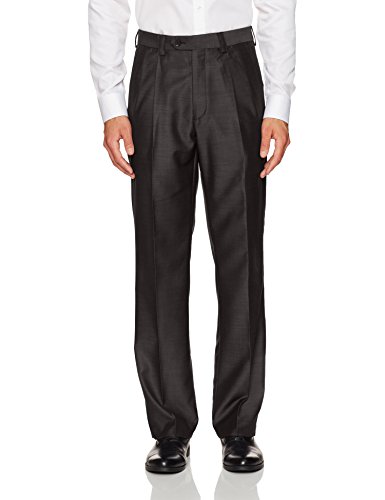 Steve Harvey Men's Solid Regular Fit Suit Seperate Pant, Dark Brown, 40Wx32L