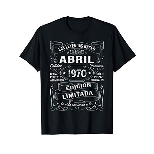 Leyendas Abril 1970 Regalo Hombre Mujer 51 Años Cumpleaños Camiseta