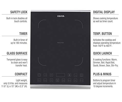ZAVOR PRO Portable Induction Cooktop for Travelers and Campers  
| ZAVOR PRO Magnetic Countertop Burner with Precise Temperature Control for Cooking Enthusiasts  
| ZAVOR PRO Portable Induction Cooktop with Multiple Function Settings for Families an