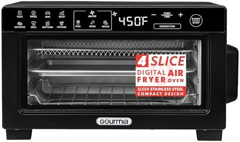 Gourmia Toaster Oven Digital Air Fryer - Convection Mode with 4 S...