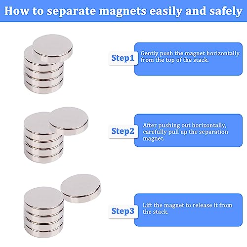 OCEUMAOA 200 sztuk mini magnesów, silne magnesy neodymowe, 6 x 3 mm, małe magnesy okrągłe, do przypinania, tablicy magnetycznej, lodówki, tablic suchościeralnych, rzemiosła, zdjęć, silnych magnesów