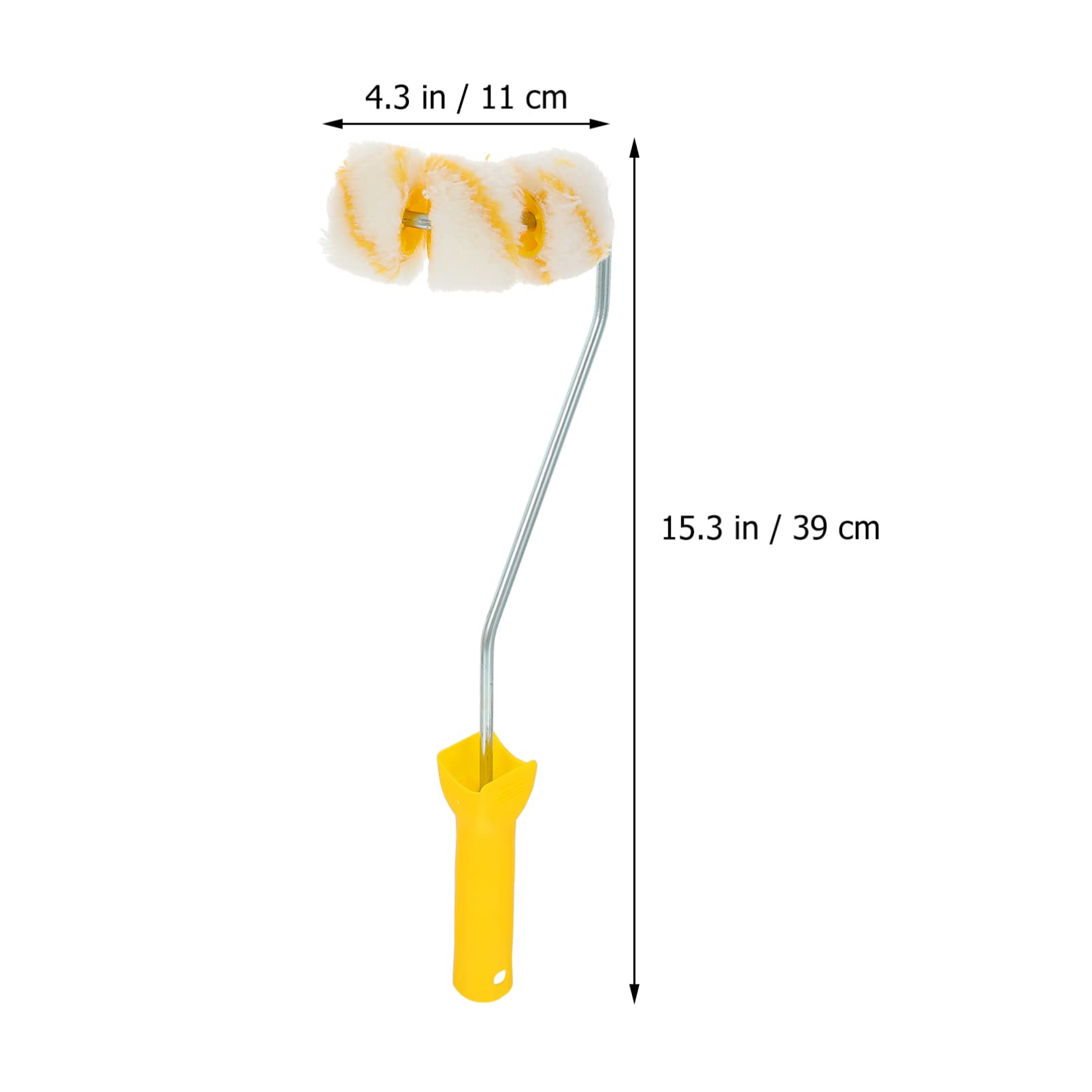 SHERCHPRY 2 Piezas Cepillo de para Tuberías de Gas con Ruedas de Ruedas y Mango Rodillo para Pintar Tubos de Recambio de Cepillo para de Alta y Acabado