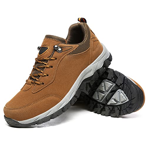 Legou Zapatos de senderismo para hombre, zapatos deportivos para viajes al aire libre, antideslizantes, suela gruesa, zapatos casuales, Brown, 42 2/3 EU Legou Zapatos de senderismo para hombre, zapatos deportivos para viajes al aire libre, antideslizantes, suela gruesa, zapatos casuales, Brown, 42 2/3 EU