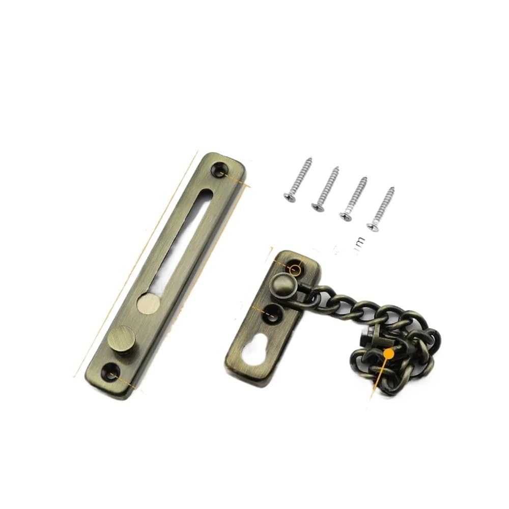 Gentryroo Bronze Stainless Steel Door Chain Buckle Lock Household Thickened Security