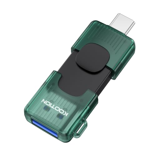 KOOTION 64GB Dual USB-A & Type-C Flash Drive up to 110MB/s USB 3.2 Gen 1