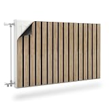 Muralo Cubierta magnética para radiadores de acero o chapa, inodora y segura para la salud, láminas de madera, diámetro de 100 cm x altura de 60 cm