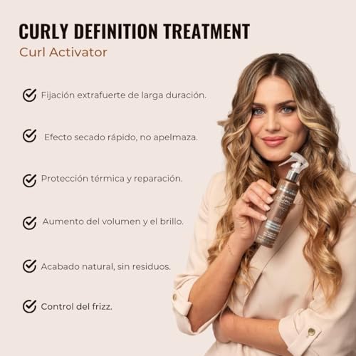 abril et nature - Spray activador de rizos Curl Activator - Fijación fuerte y duradera - Sin residuos, no apelmaza - Controla el frizz - con Protección térmica - 200ml - imagen 6