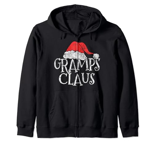 Retro Gramps Claus Gift Fun Christmas Santa Costume Grandpa Zip Hoodie