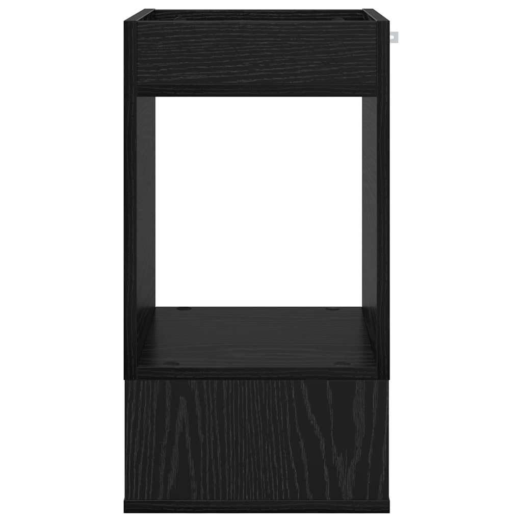Nowoczesny z drewnopochodnego do salonu prostokątny Czarny 30 x 30 x 56 cm