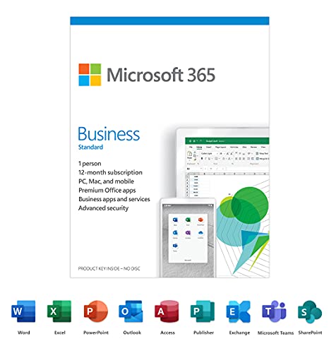 Microsoft 365 Business Standard 1 Year Subscription for 1 User