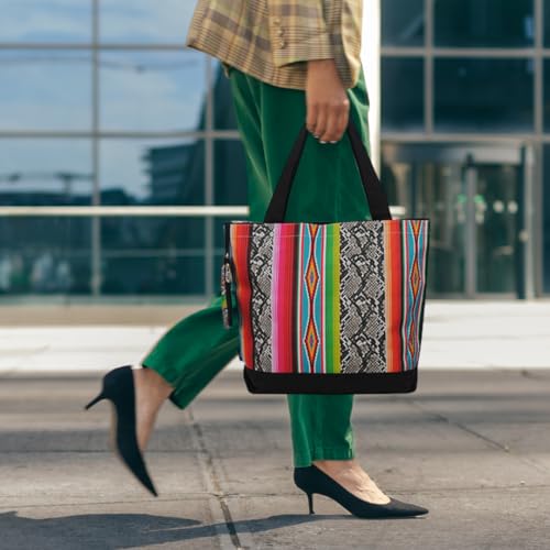 Image of NGIL Medium Top Zipper Closure Canvas Tote Bag with Attached Matching Coin Purse For Moms and Nurses