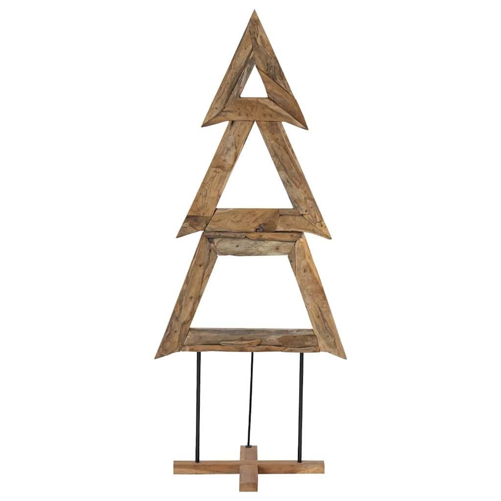 Albero di Natale marrone, 181 cm, in legno massello di teak