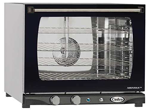 Cadco XAF-133 Half Size Convection Oven with Manual Controls and Humidity, 208-240-Volt/2700-Watt, Stainless/Black