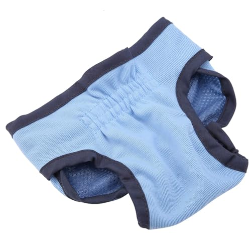 Image of TOPINCN Dog Physiological Pants, Female Pet Sanitary Diaper, Polyester, Washable, Elastic Waistband, for Small Medium Large Dogs, Blue, Size M