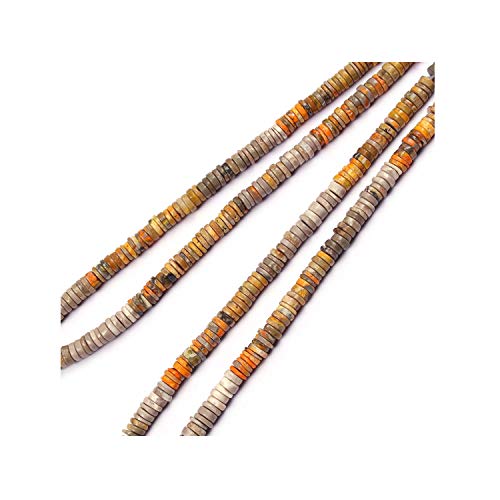 Perles rondes Heishi en grenat naturel 5-6mm sans défaut pour enfilage facile