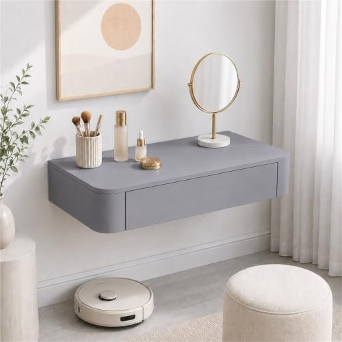 Floating Makeup Vanity Desk, Wall Mounted Vanity Table, Makeup Table
