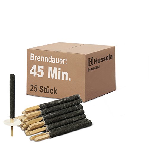 Preisvergleich Produktbild Hussala - Diamond Wachsfackeln Brennzeit 45 min Garten-Fackeln [25 Stück]