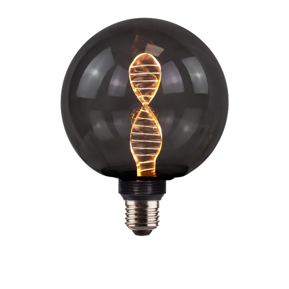 ENOVALITE LED Filament XL Leuchtmittel DNA Smoke - Globe G125 E27 3,5W 120lm 1800K Warmweiß dimmbar