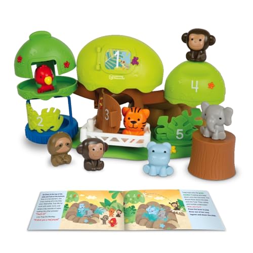 Image of Learning Resources Peeksville Learning Jungle Playset, Animal Kingdom Figurines, Zoo Toy, Tiger, Lion, Animals, Fine Motor Skills For Kids, Toddler Gifts For Girls And Boys
