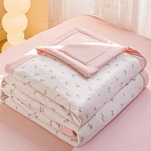 ZCXRYFL EdredóN De Verano Manta Refrescante NóRdica Ligero Matrimonial Individual, AlgodóN, Ultra Ligera, para Oficina HabitacióN con Aire Acondicionado, Mejora El SueñO(180X200cm,D)