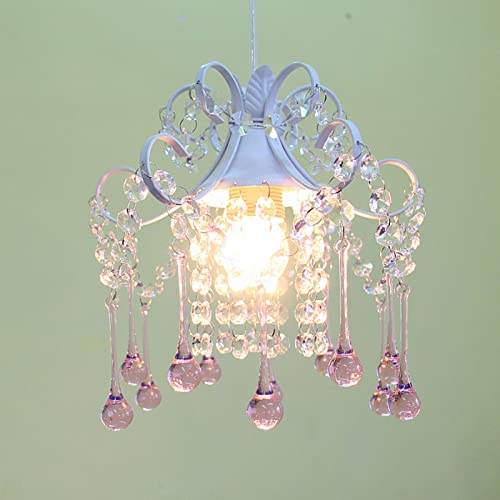 Plafonnier suspendu en cristal rose pour illuminer chaleureusement votre cuisine moderne