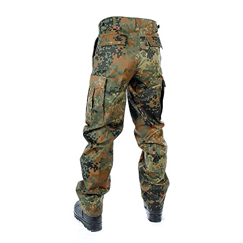 Mil-Tec US Ranger Hose Typ BDU • Herren Cargohose mit 6 geräumigen Taschen • Taktische Hose mit verstellbarem Kordelzug & Gürtelschlaufen • Feldhose für Outdoor, Arbeit & Freizeit • Flecktarn, L