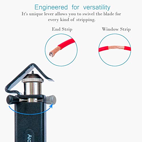 Arolax Round Cable Stripper – With Adjustable Cutting Depth – For Circumferential, Longitudinal, and Window stripping – 3/16" to 1" Diameter. by AROLAX - Image 2